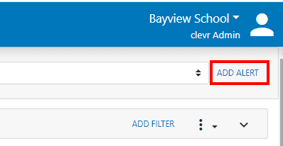 clevr Add Alert clevr “Add Alert” link within the Alerts Module
