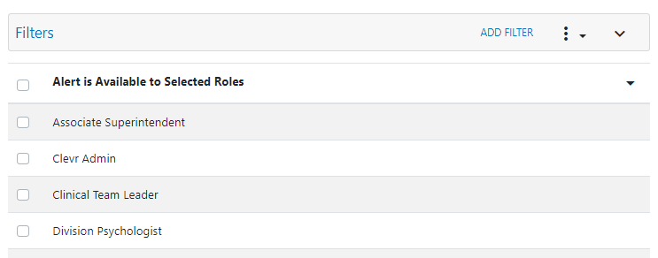 clevr Alert Filters clevr dashboard alerts filters