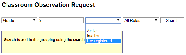 clevr Classroom Observation Request clevr Classroom Observation Request Pre-registered active selection