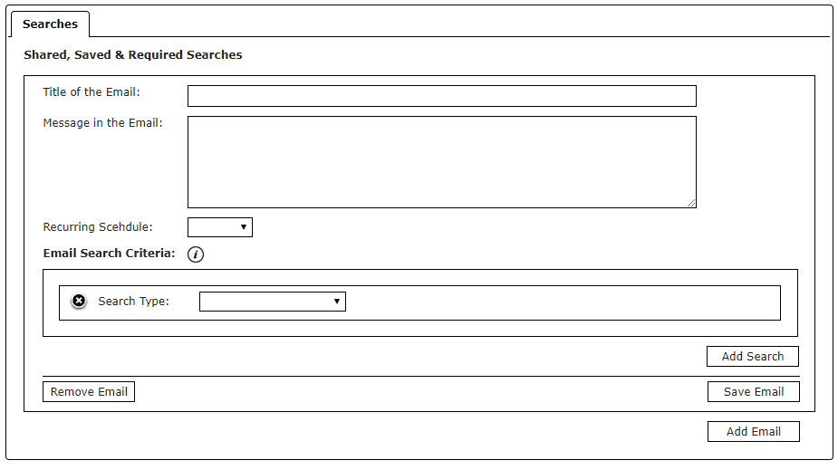 clevr email search criteria fields