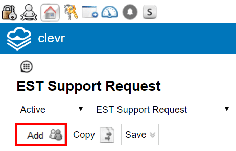 clevr EST Support Request highlighting the add a single student button