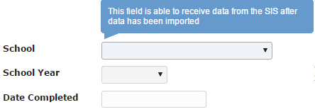 clevr notice that states this field is able to receive data from the SIS after data has been imported