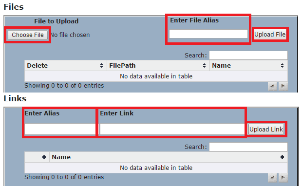 clevr files and links in the email scheduler section