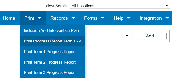 clevr Printing Single Report clevr data sharing platform dashboard print progress report