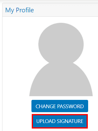 clevr Upload Signature clevr my profile upload signature button