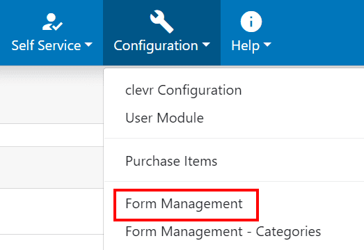 Configuration Menu